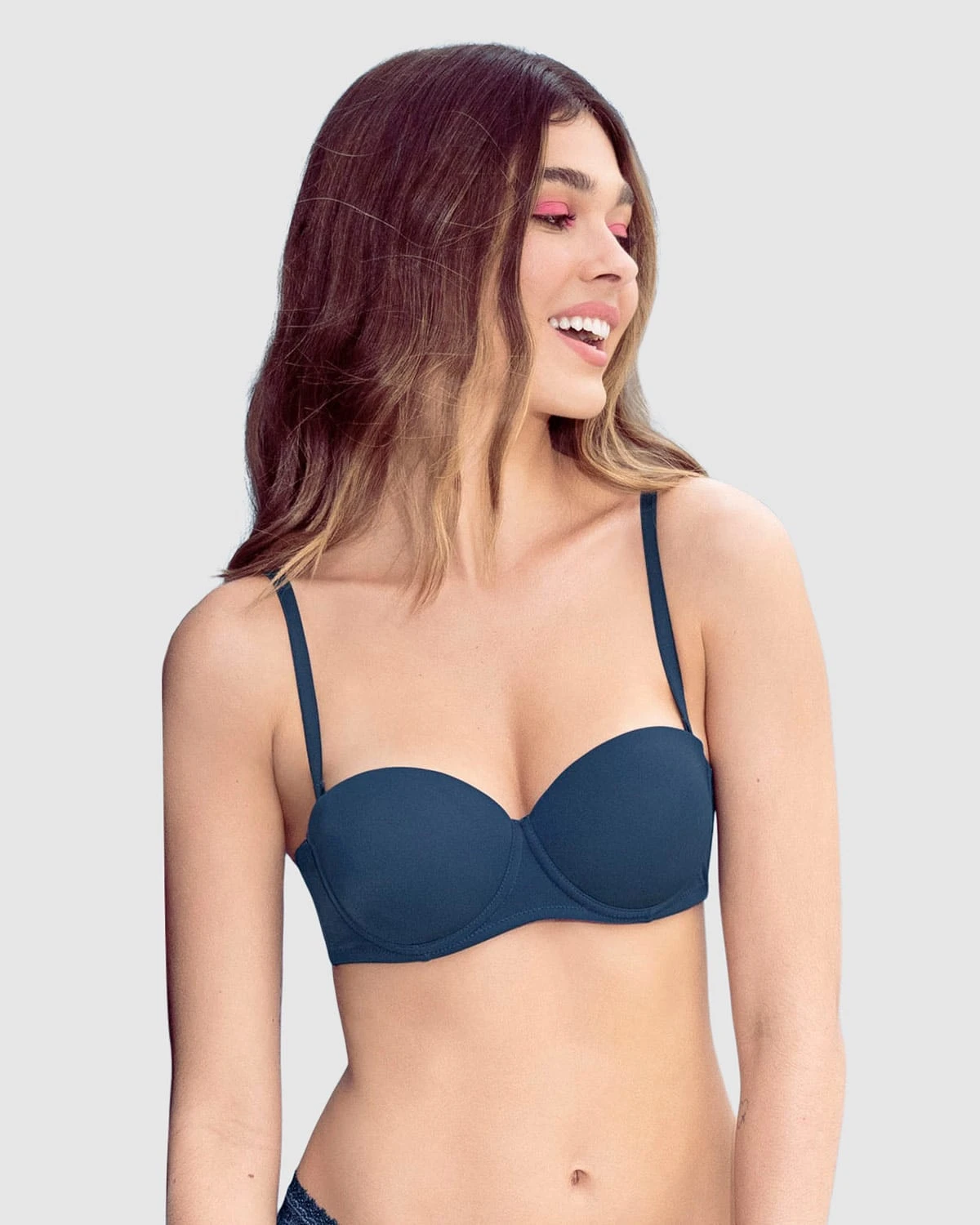 Strapless Demi Balconette Push Up Bra 1 Strapless Demi Balconette Push Up Bra