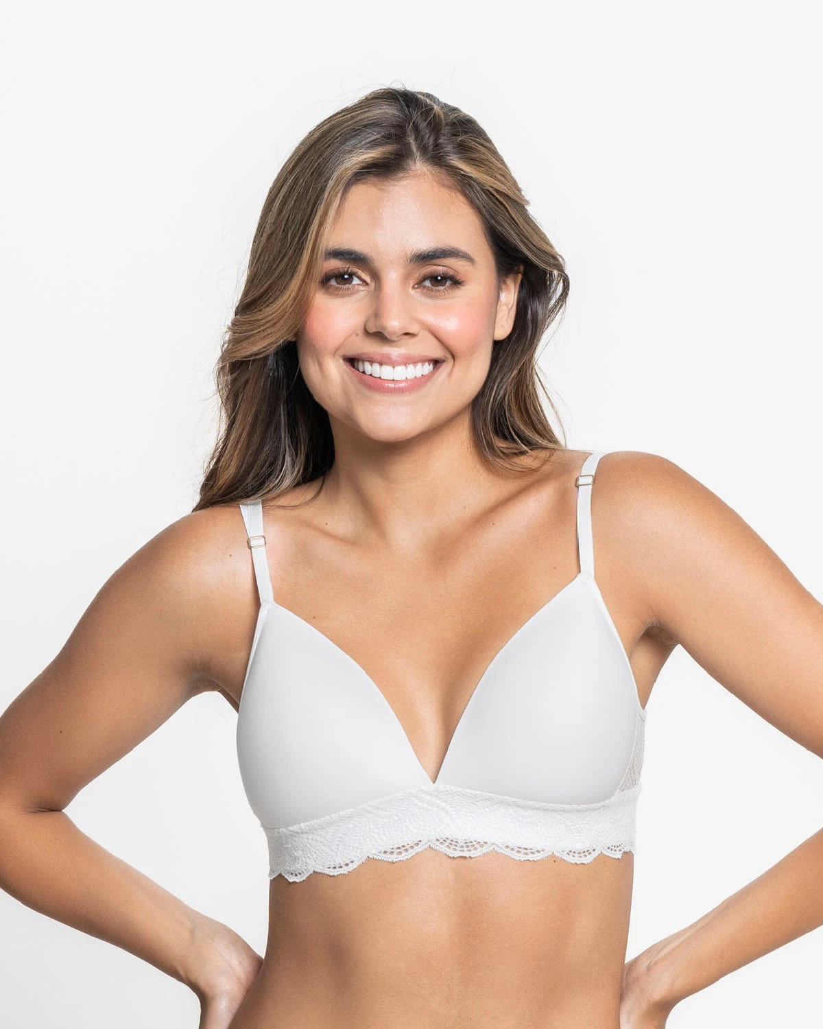 Comfy Deep V-neck Lace Accent Bralette 5 Comfy Deep V-neck Lace Accent Bralette - Image 5