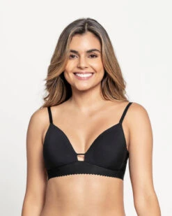 Plunge Wireless Scalloped Trim Bra The Perfect Comfort Bra