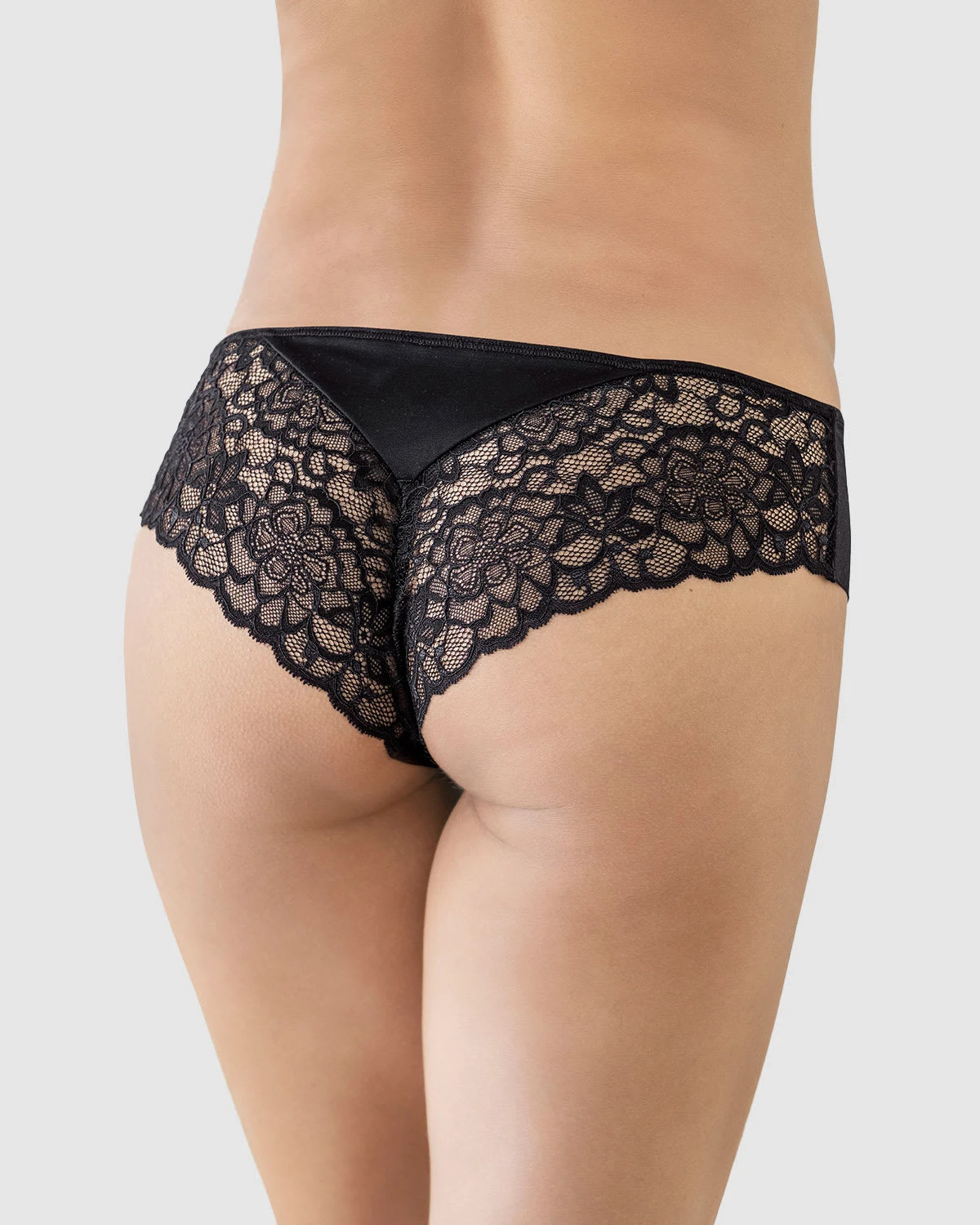 A Brazilian Culotte In Smooth And Lace Fabric 1 A Brazilian Culotte In Smooth And Lace Fabric