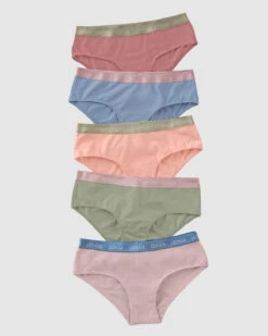 5-Pack Cotton Blend Hipster Knickers -Fitted Clothes Shop 12999X5 S03 1200X1500 1