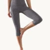 High Waist Seamless Capri With Moisture-Wicking Technology