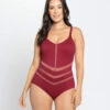 Ribbed One-Piece Slimming Swimsuit