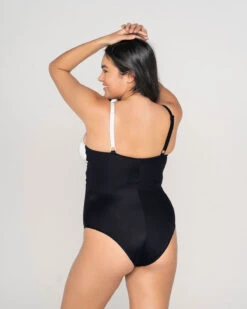 Cross-Front Contrast Graphic One-Piece Slimming Swimsuit -Fitted Clothes Shop 19A057L 700 1200x1500 2022 2
