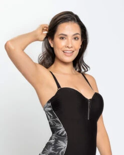Convertible Zip Top One-Piece Slimming Swimsuit -Fitted Clothes Shop 19A072N 700 1200X1500 usa 4