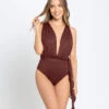Eco-Friendly Tie Strap One-Piece Swimsuit Made Of Recycled Plastic