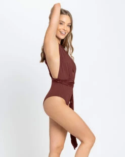 Eco-Friendly Tie Strap One-Piece Swimsuit Made Of Recycled Plastic -Fitted Clothes Shop 19A087N A21 1200X1500 usa 4