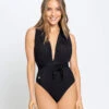 Eco-Friendly Sophisticated Tie Strap Swimsuit Made Of Recycled Plastic