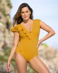 Ribbed One-Piece Slimming Swimsuit With Ruffles 18 Ribbed One-Piece Slimming Swimsuit With Ruffles -Fitted Clothes Shop 19A103N 122 1200X1500 1
