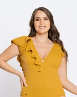 Ribbed One-Piece Slimming Swimsuit With Ruffles 26 Ribbed One-Piece Slimming Swimsuit With Ruffles -Fitted Clothes Shop 19A103N 122 1200X1500 TG 3