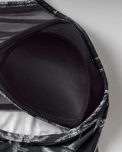 One-Piece Sheer Stripe High-Neck Slimming Swimsuit -Fitted Clothes Shop 19A106N 701 1200X1500 usa 4