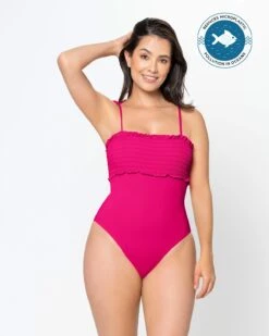 Eco-Friendly Recycled Nylon Swimsuit With Ruching -Fitted Clothes Shop 19A110N 338 1200X1500 tg 1