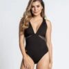 Slimming Swimsuit With Tulle Details