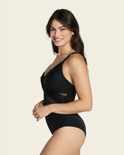 Slimming One Piece Swimsuit With Tulle And Draped Details -Fitted Clothes Shop 19A124S 700 1200x1500 2023 UPD 3