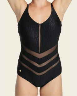 Slimming Swimsuit In Shiny And Textured Fabric -Fitted Clothes Shop 19A125M 700 1200x1500 2023 4