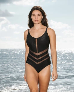 Slimming Swimsuit In Shiny And Textured Fabric -Fitted Clothes Shop 19A125M 700 1200x1500 2023 5