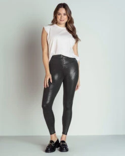 Faux Croc Leather Zip-Front Shaper Legging -Fitted Clothes Shop 441000N 700 1200X1500 6